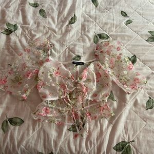 Forever 21 floral crop top